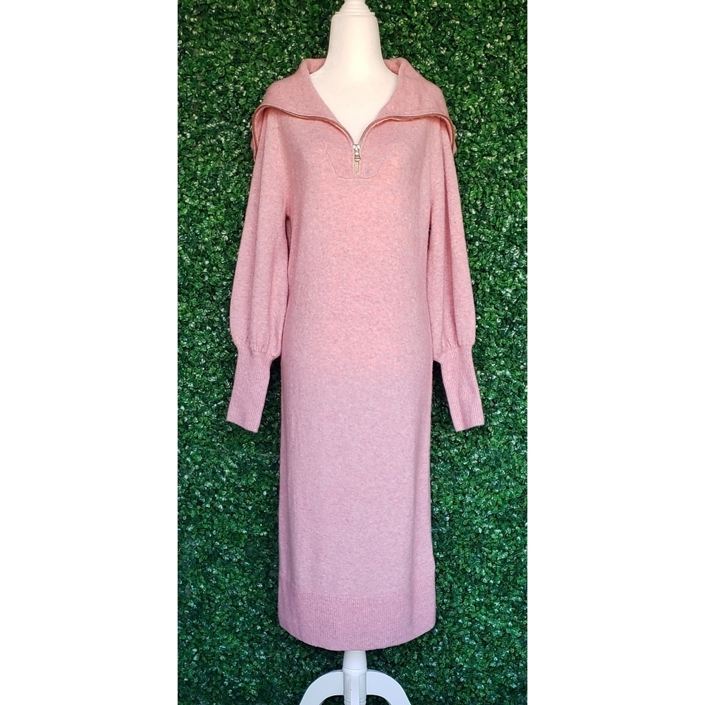 2. J.Crew Half-zip sweater-dress in supersoft yarn - Picture 4 of 7